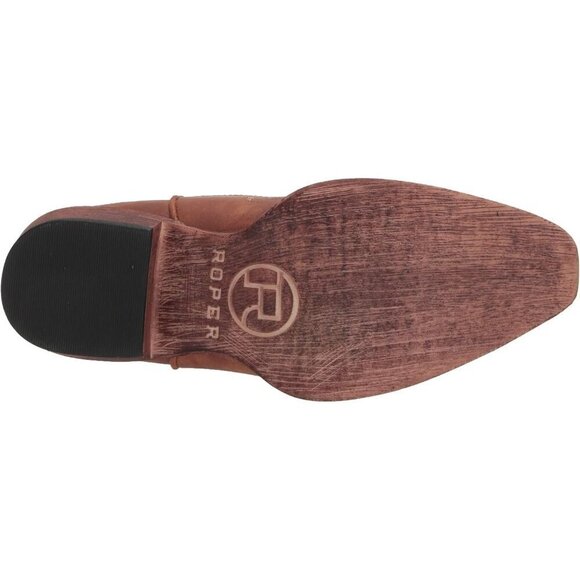 ✨ Roper Casual Boots Women Brown Riley Round Toe Mid Calf Low Heel 1-2 - Picture 4 of 10